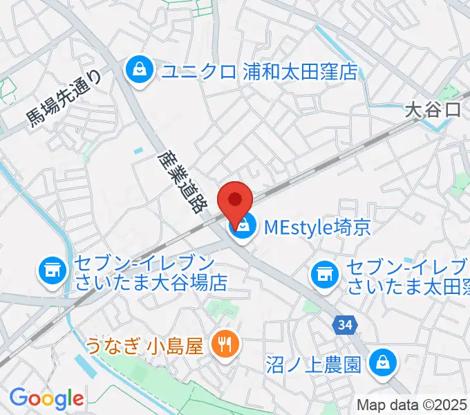柏屋楽器 ミュージックサロン浦和南の地図