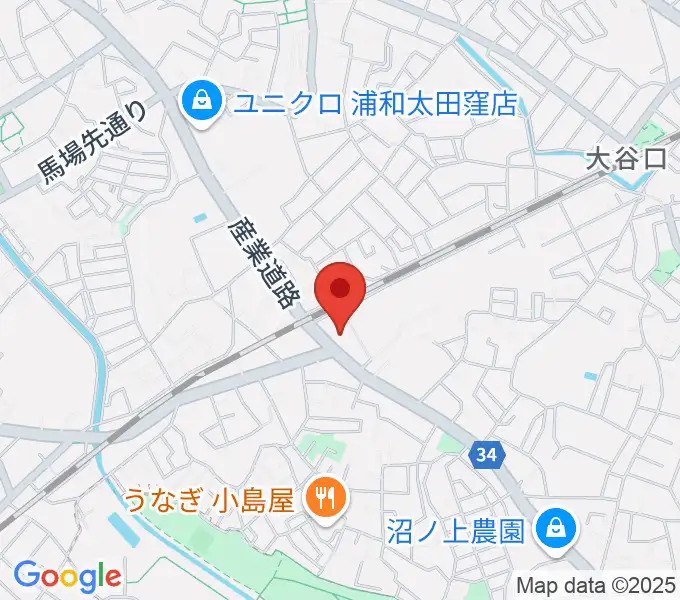 柏屋楽器 ミュージックサロン浦和南の地図