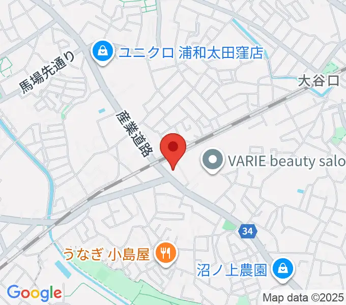 柏屋楽器 ミュージックサロン浦和南の地図
