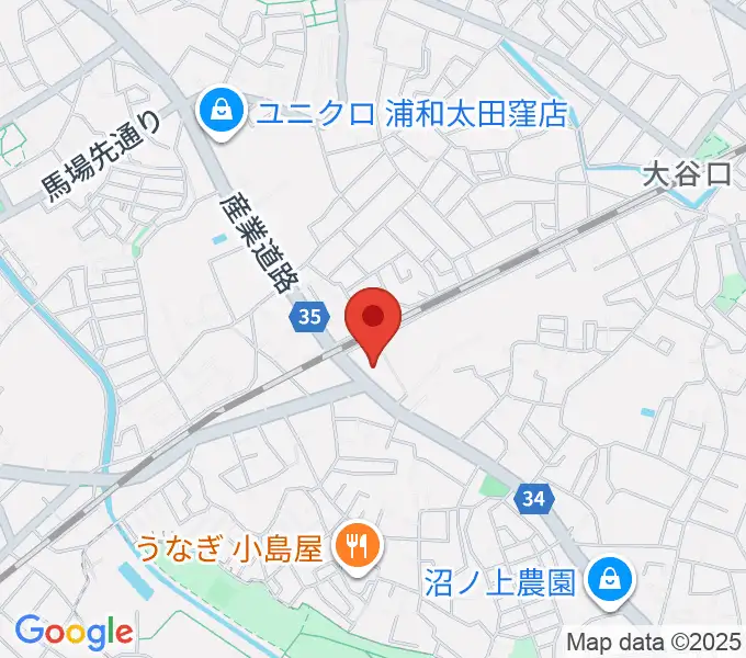 柏屋楽器 ミュージックサロン浦和南の地図