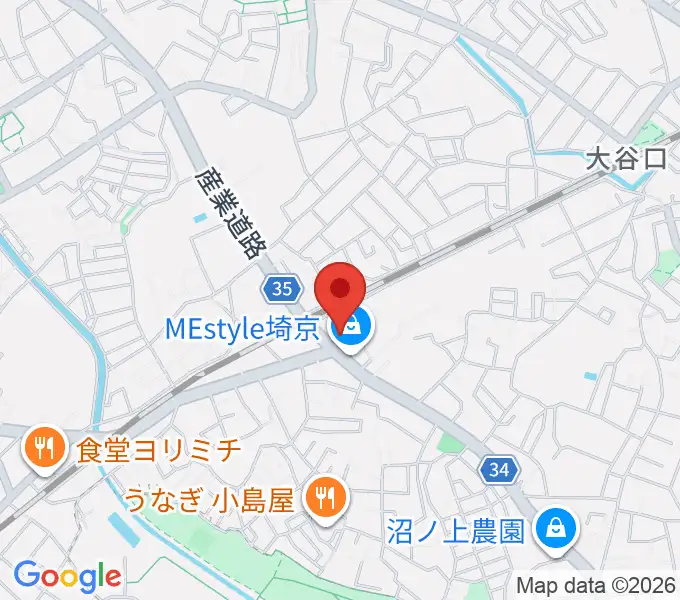 柏屋楽器 ミュージックサロン浦和南の地図
