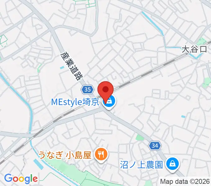 柏屋楽器 ミュージックサロン浦和南の地図