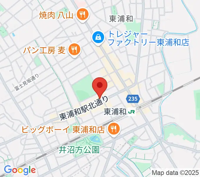 柏屋楽器 東浦和ミュージックセンターの地図