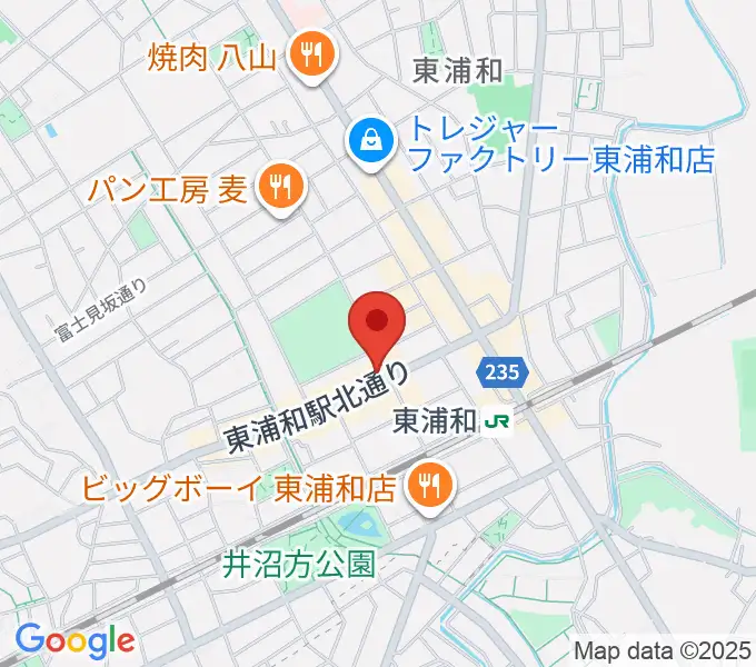 柏屋楽器 東浦和ミュージックセンターの地図