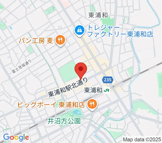 柏屋楽器 東浦和ミュージックセンターの地図