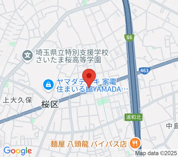 柏屋楽器 浦和西ミュージックセンターの地図