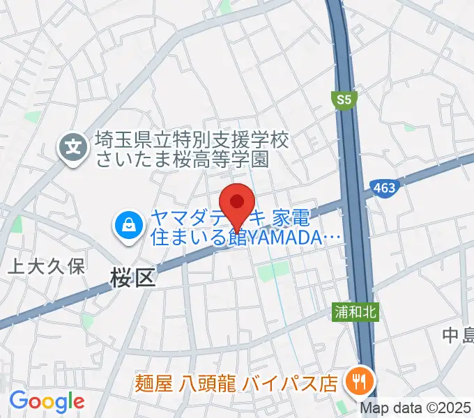 柏屋楽器 浦和西ミュージックセンターの地図