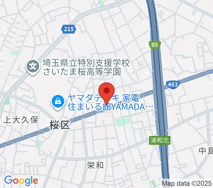 柏屋楽器 浦和西ミュージックセンターの地図