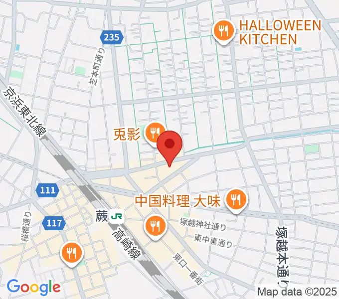 柏屋楽器 蕨ミュージックセンターの地図