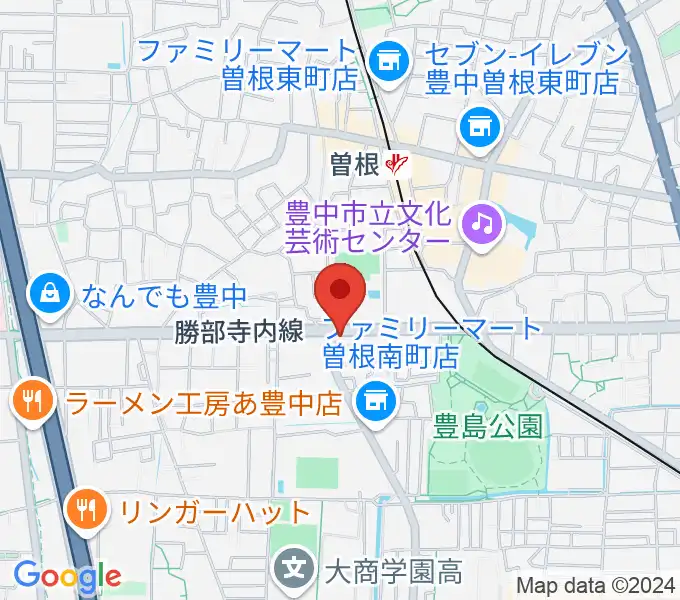 曽根ライブカフェアレサの地図