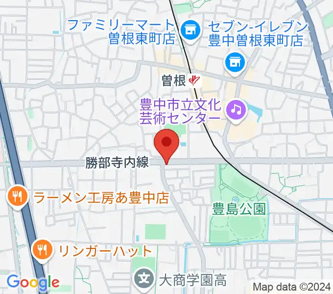 曽根ライブカフェアレサの地図