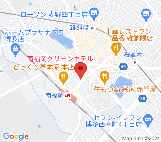 フカノ楽器店 南福岡ピアノ教室の場所