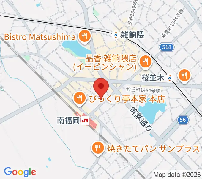 フカノ楽器店 南福岡ピアノ教室の地図