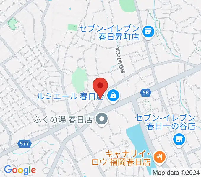 フカノ楽器店 春日ピアノ教室の地図