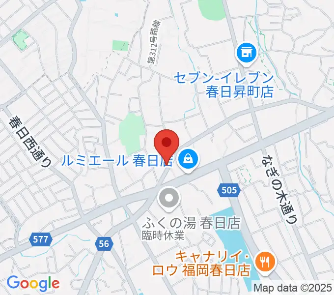 フカノ楽器店 春日ピアノ教室の地図