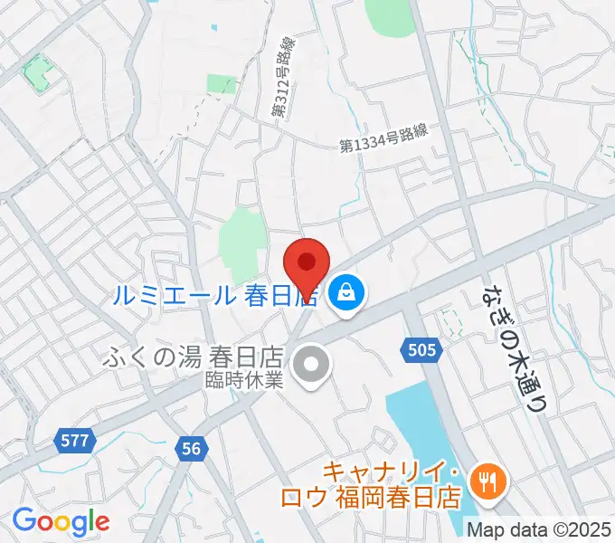 フカノ楽器店 春日ピアノ教室の地図