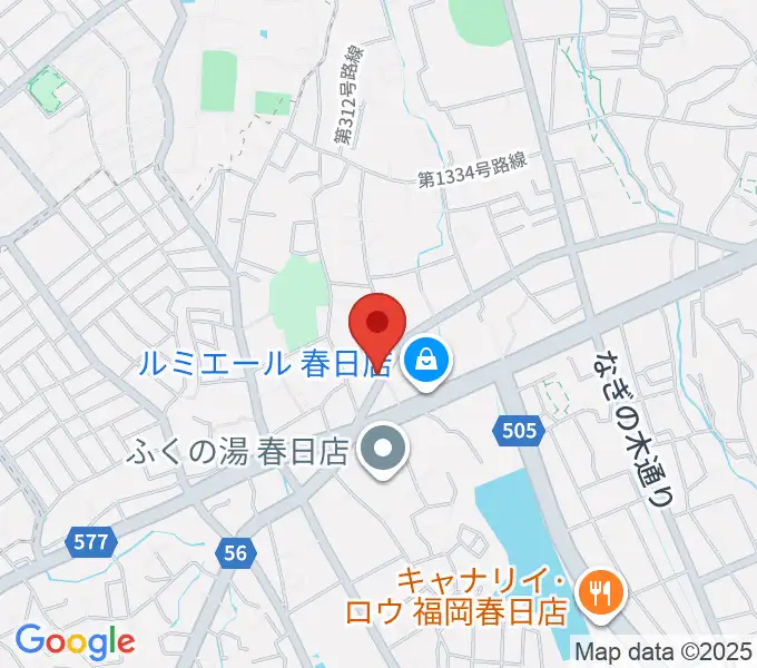 フカノ楽器店 春日ピアノ教室の地図