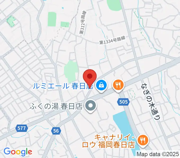 フカノ楽器店 春日ピアノ教室の地図