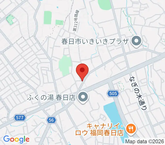 フカノ楽器店 春日ピアノ教室の地図
