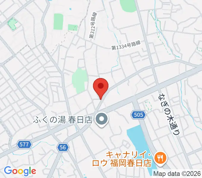 フカノ楽器店 春日ピアノ教室の地図