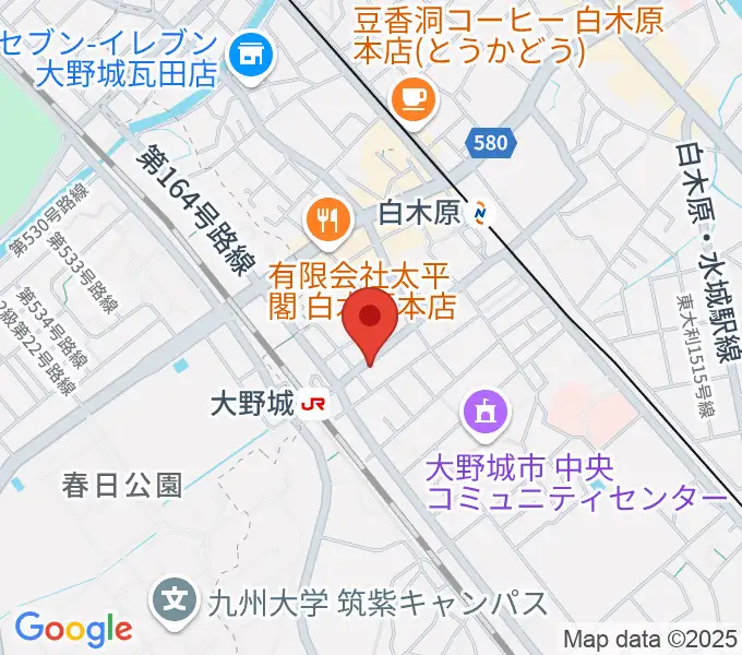 フカノ楽器店 大野城ピアノ教室の地図