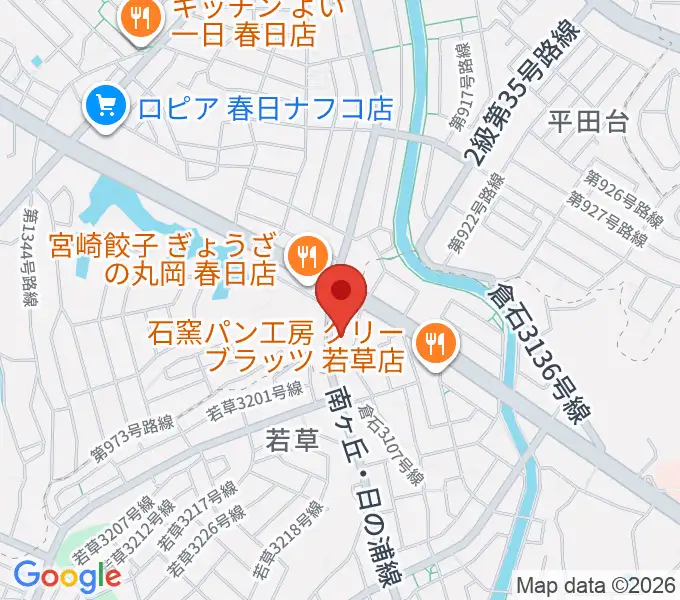 フカノ楽器店 大野城南ピアノ教室の地図