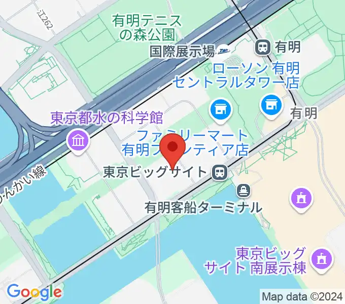 TFTホールの地図