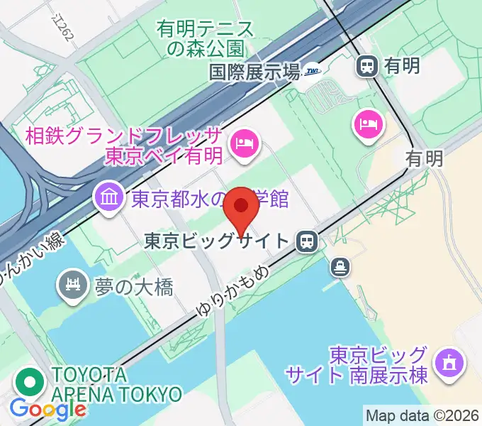 TFTホールの地図