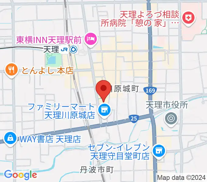 天理市民会館 やまのべホールの地図