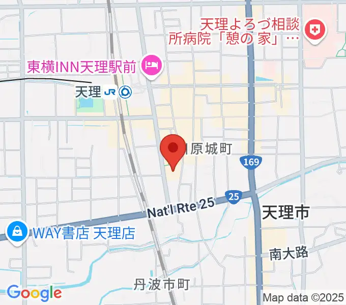 天理市民会館 やまのべホールの地図