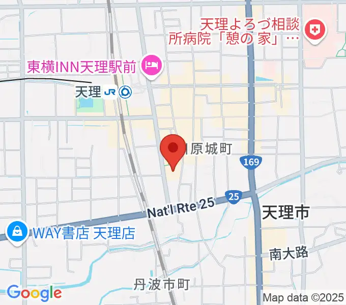 天理市民会館 やまのべホールの地図