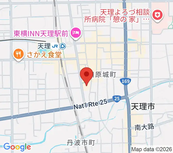 天理市民会館 やまのべホールの地図