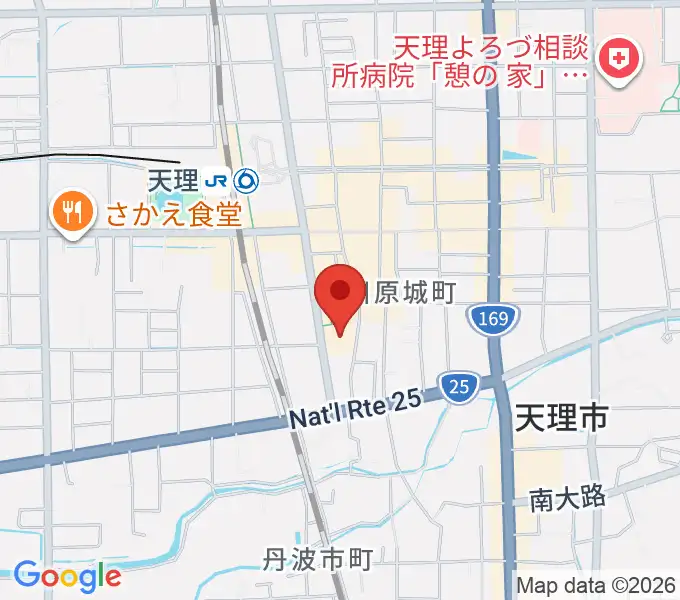 天理市民会館 やまのべホールの地図