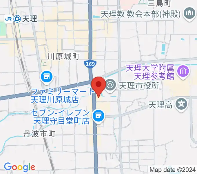 天理市文化センターの地図