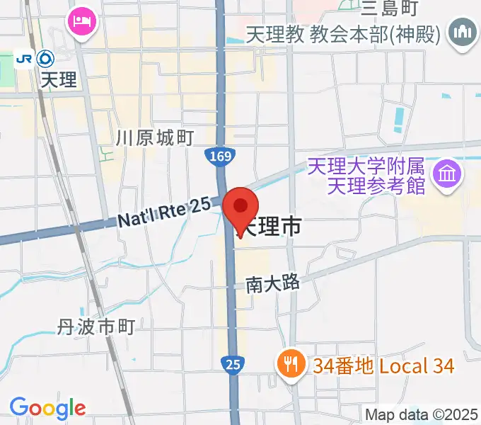 天理市文化センターの地図