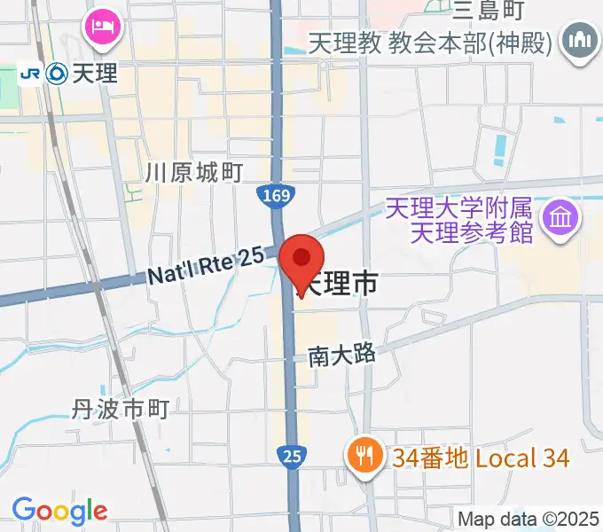天理市文化センターの地図