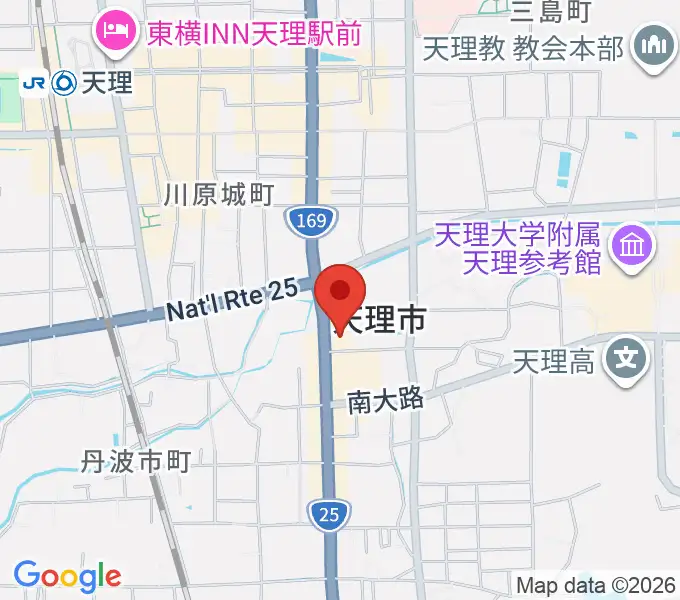 天理市文化センターの地図