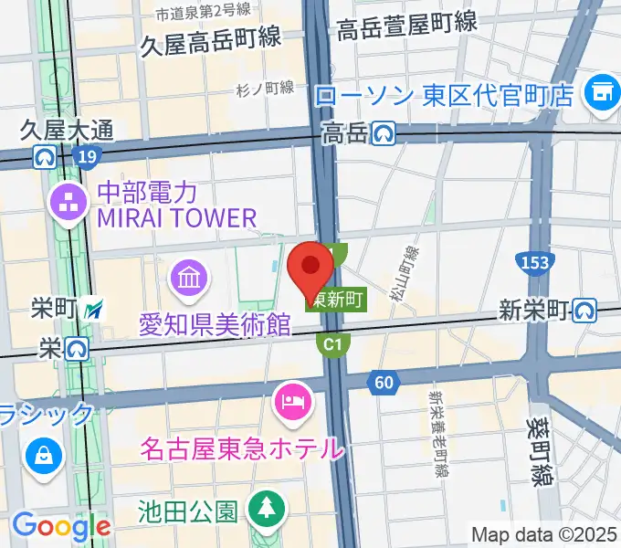 テレピアホールの地図