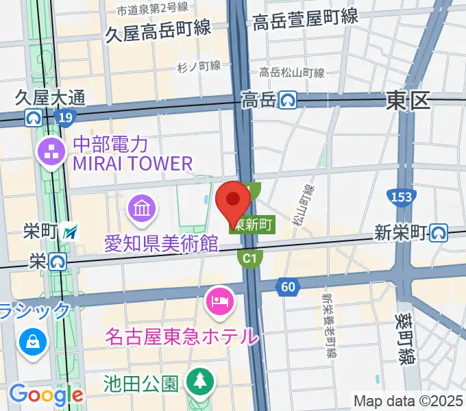 テレピアホールの地図