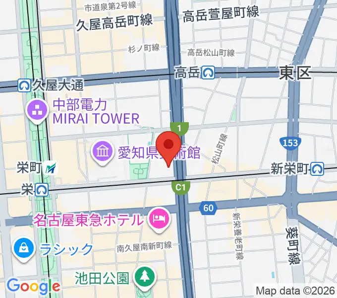 テレピアホールの地図