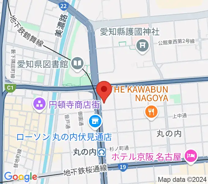 東建ホール・丸の内の地図