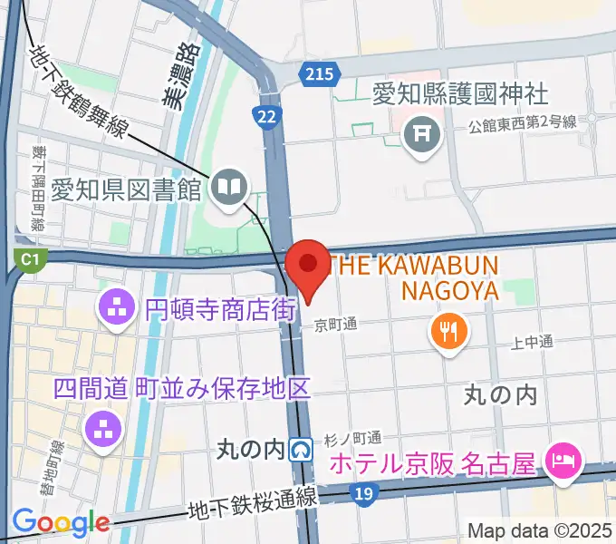 東建ホール・丸の内の地図