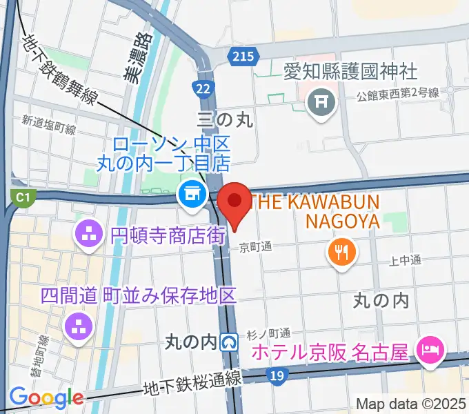 東建ホール・丸の内の地図