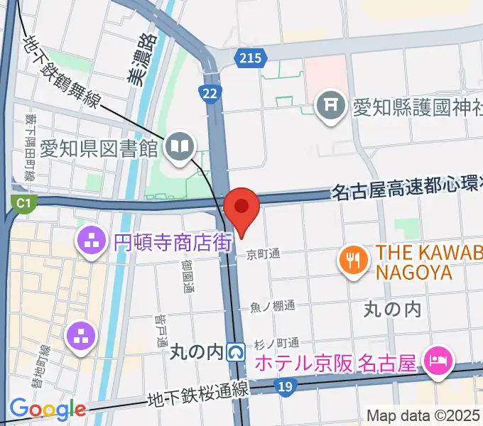 東建ホール・丸の内の地図