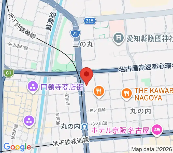 東建ホール・丸の内の地図