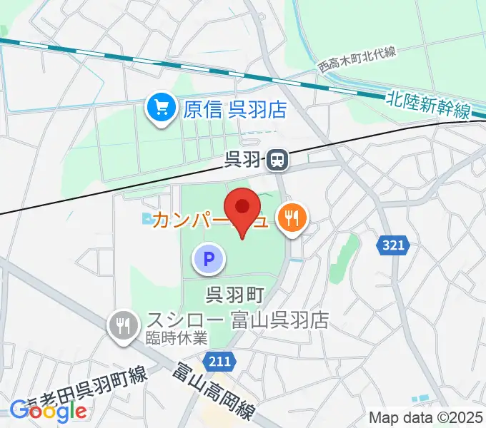 富山市民芸術創造センターの地図