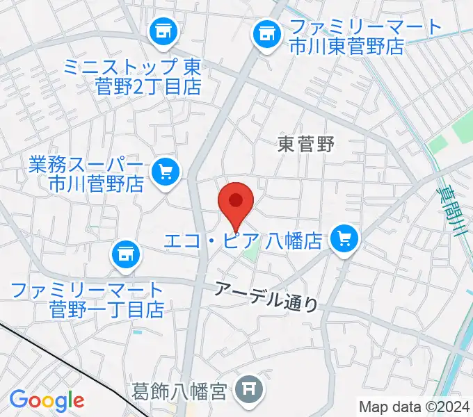 長尾音楽スタジオの地図