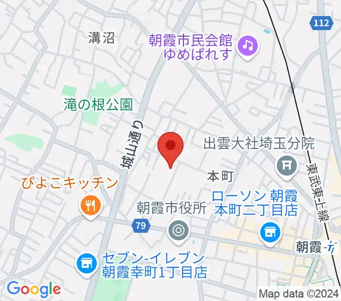 柏屋楽器 朝霞ミュージックセンターの地図