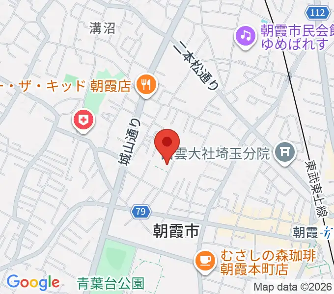 柏屋楽器 朝霞ミュージックセンターの地図