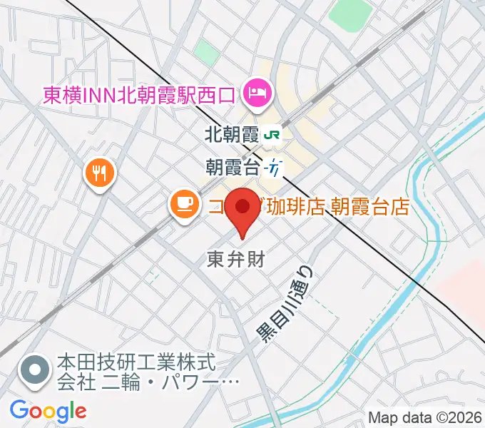 柏屋楽器 朝霞台ミュージックセンターの地図